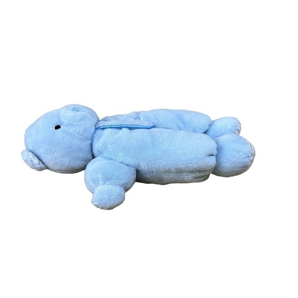 Carter's Just One Year Blue Teddy Bear Rattle Sweet Baby Boy Plush Toy 9" - Picture 6 of 9